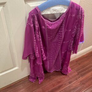 EUC Johnny Was Plus Boho Embroidered Gorgeous Top~2x